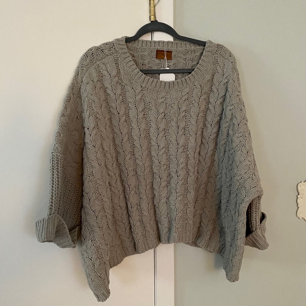 NWT Green Cable Soft Sweater Sz L